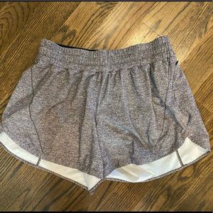Grey Lululemon Tracker II Shorts HR 4” Size 12